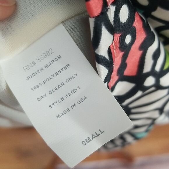 JUDITH March Ruffle Medallion Strapless Dress sz small - Picture 10 of 11